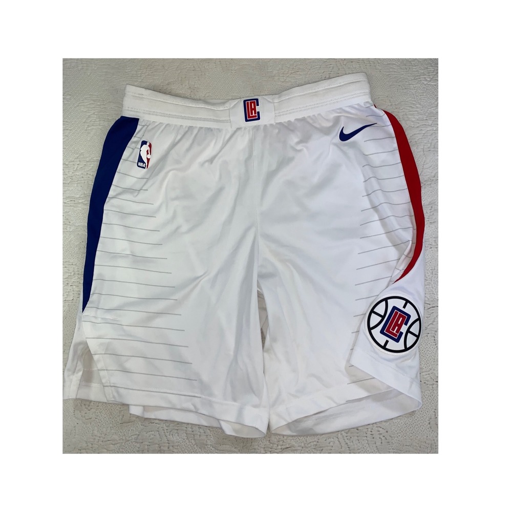 Nike Aeroswift LA Clippers Tyrone Wallace 12 Team Issued NBA Shorts White 40 XL